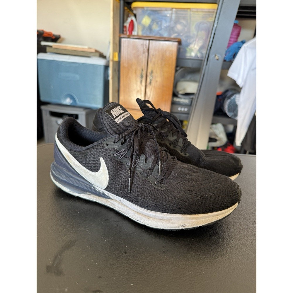 Nike Mens Air Zoom Structure 22 AA1636-002 Black Running Shoes Sneakers 11.5